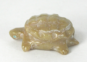 Authentic Native American Zuni Turtle fetish carving by Rosalie Quam