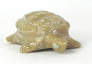 Authentic Native American Zuni Turtle fetish carving by Rosalie Quam