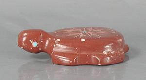 Authentic Native American Zuni Turtle fetish carving by Ulysses Mahkee