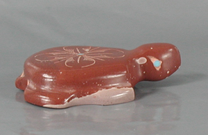 Authentic Native American Zuni Turtle fetish carving by Ulysses Mahkee