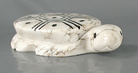 Authentic Native American Turtle Fetish Carving of alabaster by Zuni carver Terrence Martza