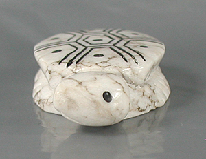 Authentic Native American Turtle Fetish Carving of alabaster by Zuni carver Terrence Martza