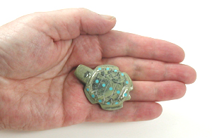Authentic Native American Turtle Fetish Carving of serpentine by Zuni carver Amanda Suitza