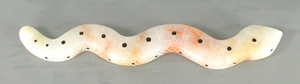 Snake Fetish Carving of onyx with inlaid jet eyes and power spots