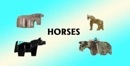Native American Fetish Carving Horses