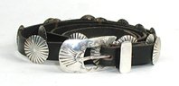 Authentic NOS Vintage Navajo Sterling Silver concha hat band