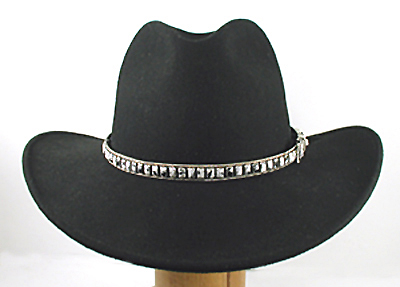 Authentic Native American Sterling Silver and White Buffalo Stone Hat Band by Navajo James Freeland