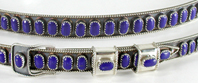 Authentic Native American Sterling Silver and  Lapis Lazuli Hat Band by Navajo James Freeland