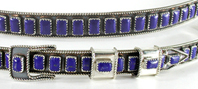 Authentic Native American Sterling Silver and  Lapis Lazuli Hat Band by Navajo James Freeland