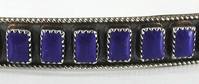 Authentic Native American Sterling Silver and Lapis Lazuli Hat Band by Navajo James Freeland