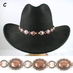 Concho link hatband or belt 44 inches long