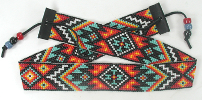 hand beaded hat bands by Henry Wolff