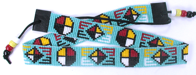 hand beaded hat bands by Henry Wolff