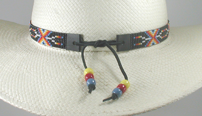hand beaded hat bands by Henry Wolff