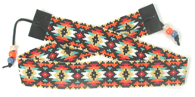 hand beaded hat bands by Henry Wolff