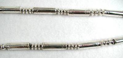 Navajo Sterling Silver Stamped Beads by Navajo Marie Yazzie