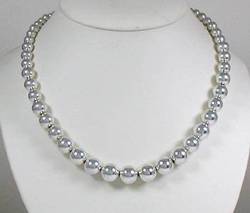 Navajo Sterling Silver Stamped Beads by Navajo Marie Yazzie