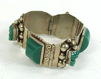 Vintage Mexican Onyx Mask bracelet