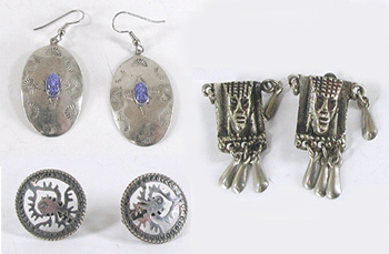 lot of 4 pair Mexican earrings