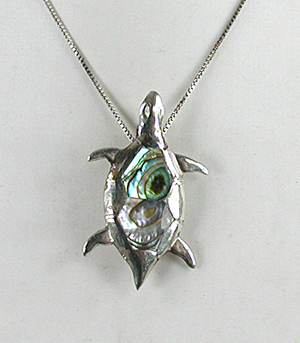 Mexican alpaca Turtle Pin Pendant