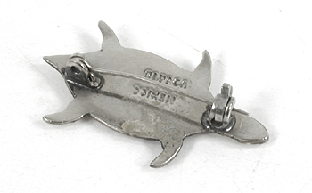 Mexican alpaca Turtle Pin Pendant