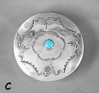 Authentic Native American Sterling Silver Round Pill Box with Turquoise Stone by Navajo artist Jeffrey Castillo