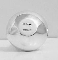 Authentic Native American Handmade Sterling Silver Miniature pitcher by Navajo artisan Wesley Whitman