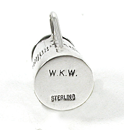 Navajo Handmade Sterling Silver and Turquioise Miniature Coffee Pot