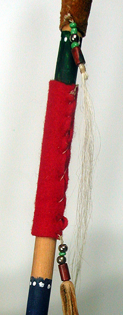 Authentic Native American decorative spear wall hanging by Oglala Lakota artisan at Pine Ridge Reservation in South Dakota.