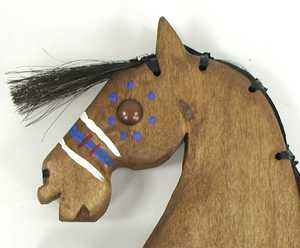Authentic Native American horse mirror board with medicine wheel by Lakota artisan Alan Monroe