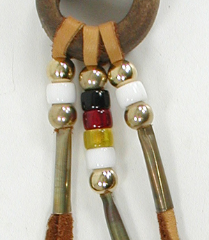 Authentic Native American horse mirror board with medicine wheel by Lakota artisan Alan Monroe