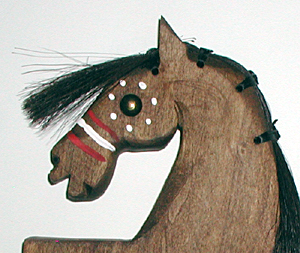 Authentic Native American horse mirror board with medicine wheel by Lakota artisan Alan Monroe