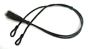 Braided Australian style horsehair stampede string with tassel and adjustable slider knot