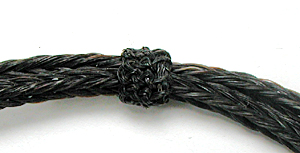 Braided Australian style horsehair stampede string with tassel and adjustable slider knot
