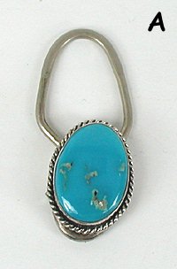 Sterling Silver and Turquoise Key Ring