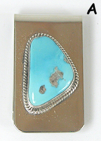 Authentic Native American Turquoise Money Clip by Navajo 