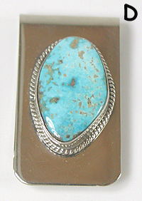 Authentic Native American Turquoise Money Clip by Navajo 