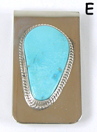 Authentic Native American Turquoise Money Clip by Navajo 
