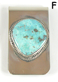 Authentic Native American Turquoise Money Clip by Navajo 