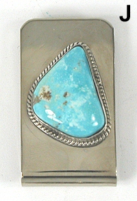 Authentic Native American Turquoise Money Clip by Navajo 