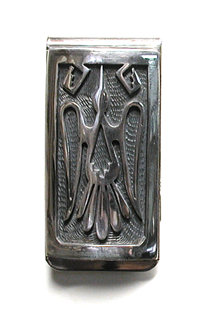 Native American Hopi Sterling Silver Peyote Bird Money Clip
