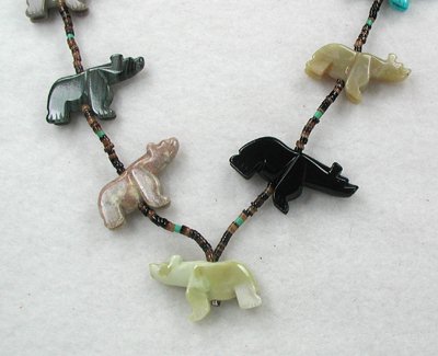 Native American Bear Fetish Necklace Corrine Ramirez Navajo
