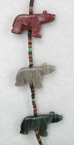 Native American Bear Fetish Necklace Corrine Ramirez Navajo