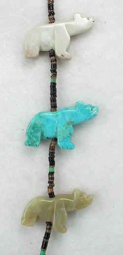 Native American Bear Fetish Necklace Corrine Ramirez Navajo