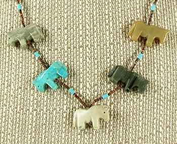 Navajo Horse Fetish Necklace 25 inch