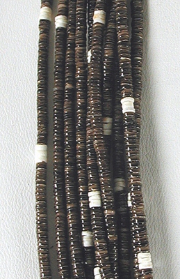 Authentic Native American Shell Heishi 10 Strand 25 inch Necklace by Santo Domingo artisan Ramona Bird