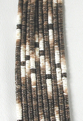 Authentic Native American Shell Heishi 10 Strand 25 inch Necklace by Santo Domingo artisan Ramona Bird