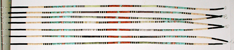 authentic Native American 18 1/2 inch multi stone Heishi  Necklace by Santo Domingo artisan Torevia Crespin