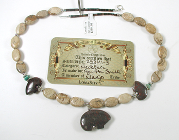 Authentic Native American Heishi 20 1/2 inch Heishi Necklace by Navajo artisan Cynetta Smith