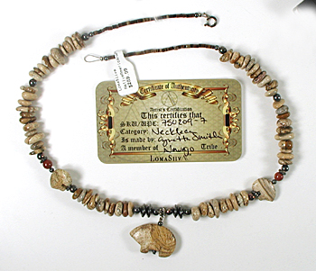 Authentic Native American Heishi 20 1/2 inch Heishi Necklace by Navajo artisan Cynetta Smith